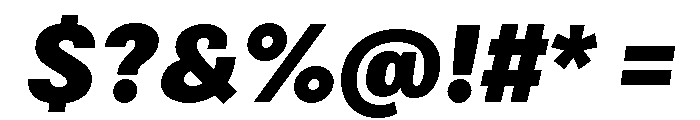 Bruta Condensed Extra Bold Italic Font OTHER CHARS
