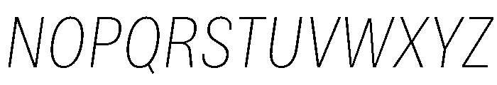 Bruta Condensed Extra Light Italic Font UPPERCASE