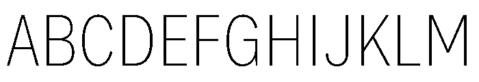 Bruta Condensed Extra Light Font UPPERCASE