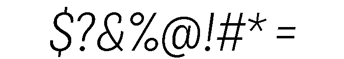 Bruta Condensed Light Italic Font OTHER CHARS