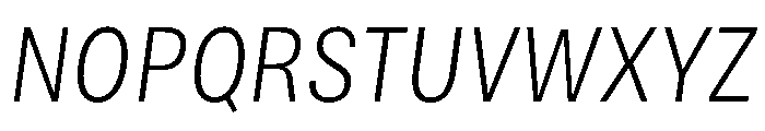 Bruta Condensed Light Italic Font UPPERCASE
