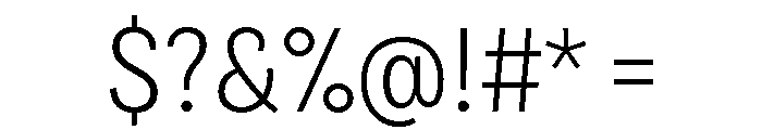 Bruta Condensed Light Font OTHER CHARS