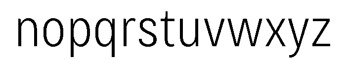 Bruta Condensed Light Font LOWERCASE
