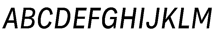 Bruta Condensed Regular Italic Font UPPERCASE