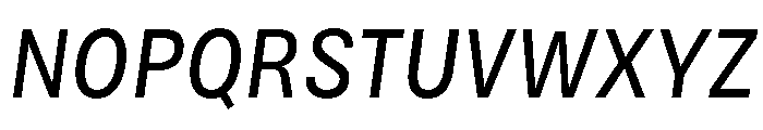 Bruta Condensed Regular Italic Font UPPERCASE