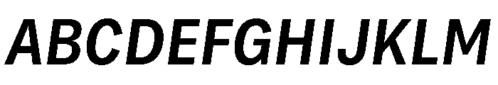 Bruta Condensed Semi Bold Italic Font UPPERCASE