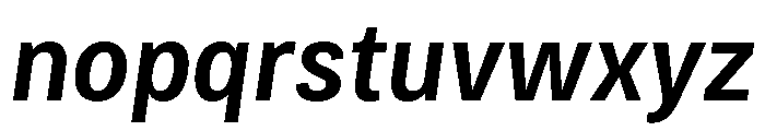 Bruta Condensed Semi Bold Italic Font LOWERCASE