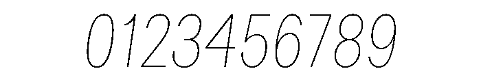 Bruta Condensed Thin Italic Font OTHER CHARS