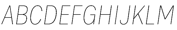 Bruta Condensed Thin Italic Font UPPERCASE