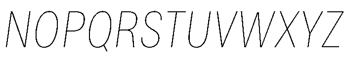 Bruta Condensed Thin Italic Font UPPERCASE