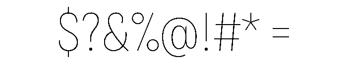 Bruta Condensed Thin Font OTHER CHARS