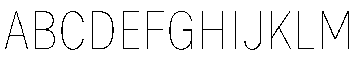 Bruta Condensed Thin Font UPPERCASE