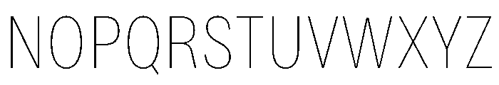 Bruta Condensed Thin Font UPPERCASE