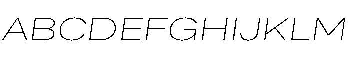 Bruta Extended Extra Light Italic Font UPPERCASE