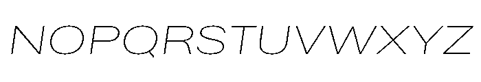 Bruta Extended Extra Light Italic Font UPPERCASE