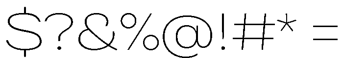 Bruta Extended Extra Light Font OTHER CHARS
