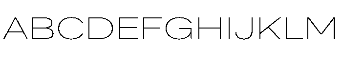 Bruta Extended Extra Light Font UPPERCASE