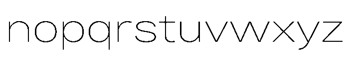 Bruta Extended Extra Light Font LOWERCASE