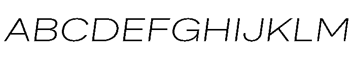 Bruta Extended Light Italic Font UPPERCASE
