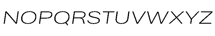 Bruta Extended Light Italic Font UPPERCASE
