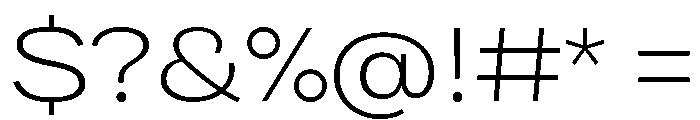 Bruta Extended Light Font OTHER CHARS