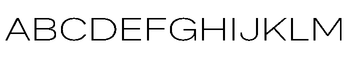 Bruta Extended Light Font UPPERCASE