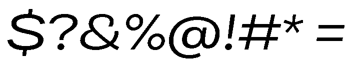 Bruta Extended Regular Italic Font OTHER CHARS