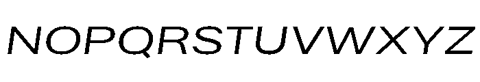 Bruta Extended Regular Italic Font UPPERCASE
