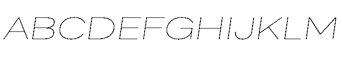 Bruta Extended Thin Italic Font UPPERCASE