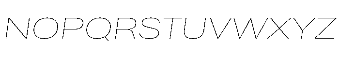 Bruta Extended Thin Italic Font UPPERCASE