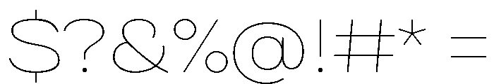 Bruta Extended Thin Font OTHER CHARS