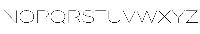 Bruta Extended Thin Font UPPERCASE