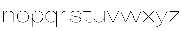 Bruta Extended Thin Font LOWERCASE