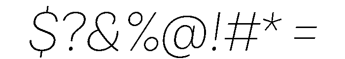 Bruta Extra Light Italic Font OTHER CHARS