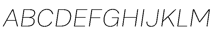 Bruta Extra Light Italic Font UPPERCASE
