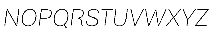 Bruta Extra Light Italic Font UPPERCASE