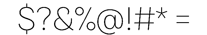 Bruta Extra Light Font OTHER CHARS