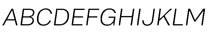 Bruta Light Italic Font UPPERCASE