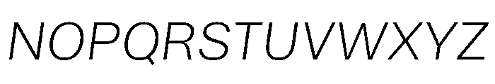 Bruta Light Italic Font UPPERCASE