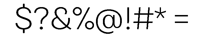 Bruta Light Font OTHER CHARS