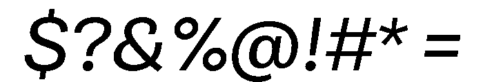 Bruta Regular Italic Font OTHER CHARS