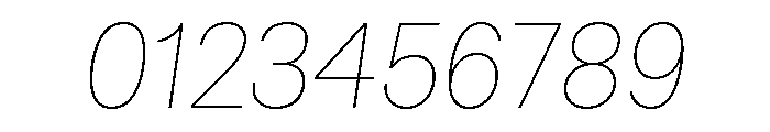 Bruta Thin Italic Font OTHER CHARS