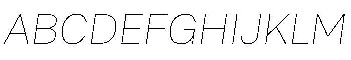 Bruta Thin Italic Font UPPERCASE