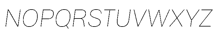 Bruta Thin Italic Font UPPERCASE