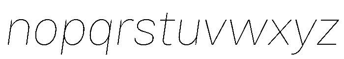 Bruta Thin Italic Font LOWERCASE