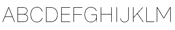 Bruta Thin Font UPPERCASE