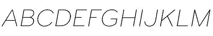 Bryant Light Italic Font UPPERCASE