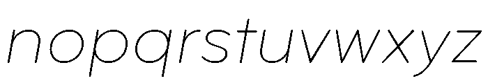 Bryant Light Italic Font LOWERCASE