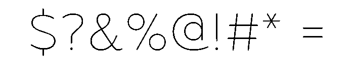 Bryant Light Font OTHER CHARS