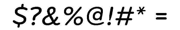 Bryant Medium Italic Font OTHER CHARS